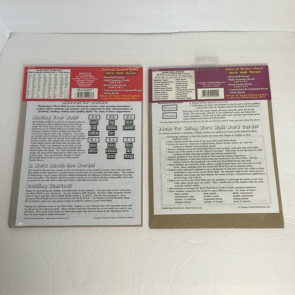 Teacher’s Friend Publications Word Wall words & Word Wall Extras NWT - Picture 2 of 8